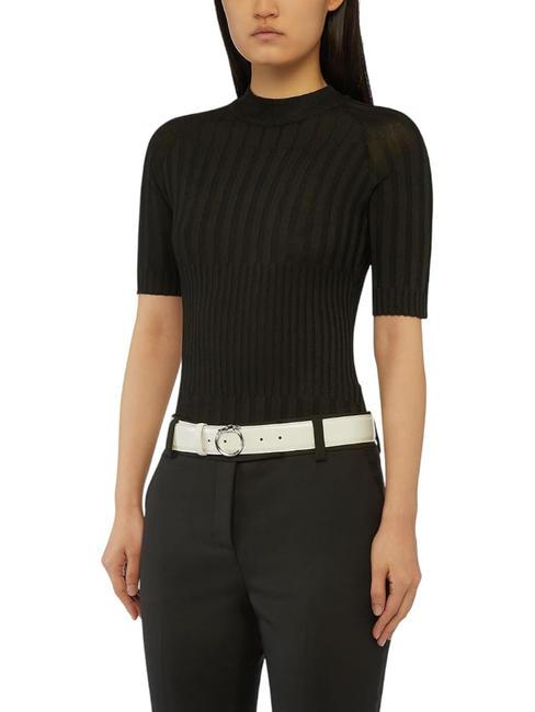 GREYHOUND  Ceinture en cuir fabriqu&eacute;e en Italie blanc cass&eacute; - Ceintures