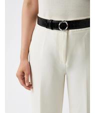 TRUSSARDI GREYHOUND  Ceinture imprim&eacute; croco NOIR - Ceintures - 4