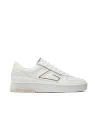 GUESS SILEA Baskets en cuir Blanc Blanc - Chaussures Homme - 3