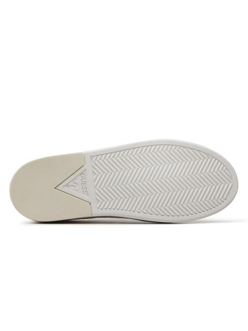 SILEA Baskets en cuir Blanc Blanc - Chaussures Homme