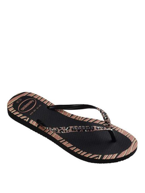 SLIM ANIMALS Tongs NOIR - Chaussures Femme