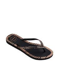 HAVAIANAS SLIM ANIMALS Tongs NOIR - Chaussures Femme - 2