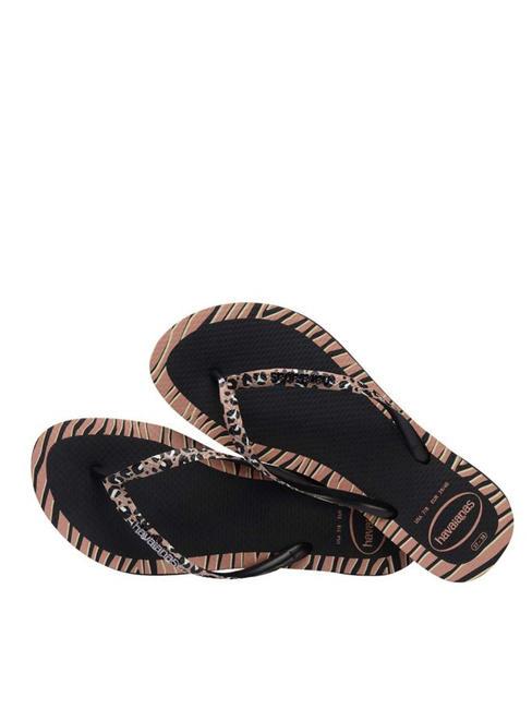 SLIM ANIMALS Tongs NOIR - Chaussures Femme