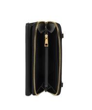 POLLINI GRAINED Portefeuille pochette &eacute;paule Noir - Portefeuilles Femme - 2
