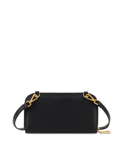 GRAINED Portefeuille pochette &eacute;paule Noir - Portefeuilles Femme