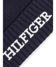 TOMMY HILFIGER MONOTYPE BEANIE Bonnet en coton et laine bleu de l'espace - Bonnets - 3
