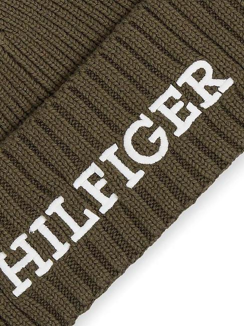 MONOTYPE BEANIE Bonnet en coton et laine arm&eacute;e verte - Bonnets