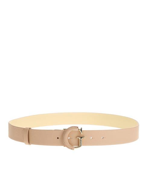 G BUCKLE Ceinture en cuir raccourcissable ivoire - Ceintures
