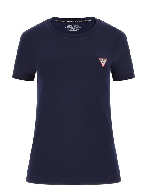 MINI TRIANGLE T-shirt coupe slim bleu noirci - T-shirt