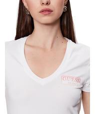 GUESS MINI LOGO t-shirt &agrave; logo 1984 blanc pur - T-shirt - 3