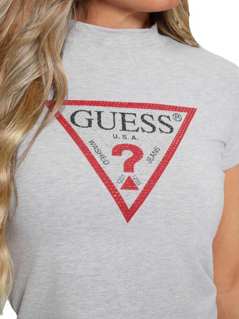 TRIANGLE STRASS T-shirt avec clous gris chin&eacute; clair m - T-shirt