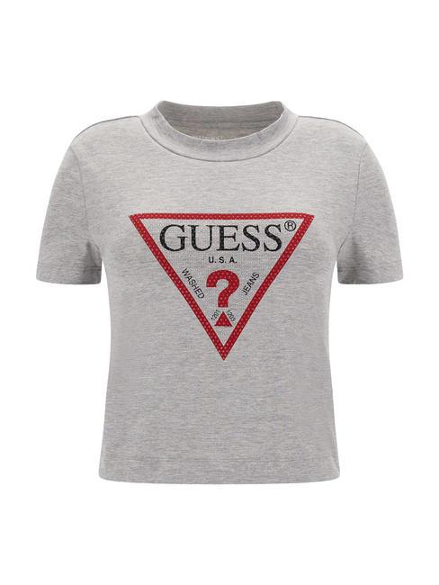 TRIANGLE STRASS T-shirt avec clous gris chin&eacute; clair m - T-shirt