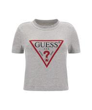 GUESS TRIANGLE STRASS T-shirt avec clous gris chin&eacute; clair m - T-shirt - 4
