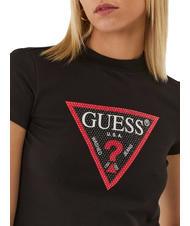 GUESS TRIANGLE STRASS T-shirt avec clous jetbla - T-shirt - 3