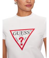 GUESS TRIANGLE STRASS T-shirt avec clous blanc pur - T-shirt - 3