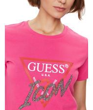 GUESS ICON T-shirt avec clous punch rose - T-shirt - 3