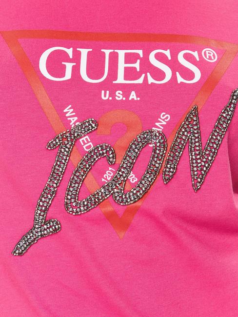 ICON T-shirt avec clous punch rose - T-shirt