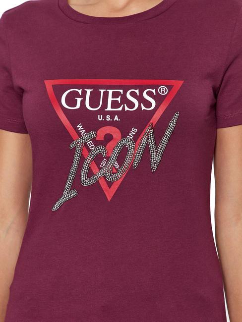 ICON T-shirt avec clous cerise noire - T-shirt