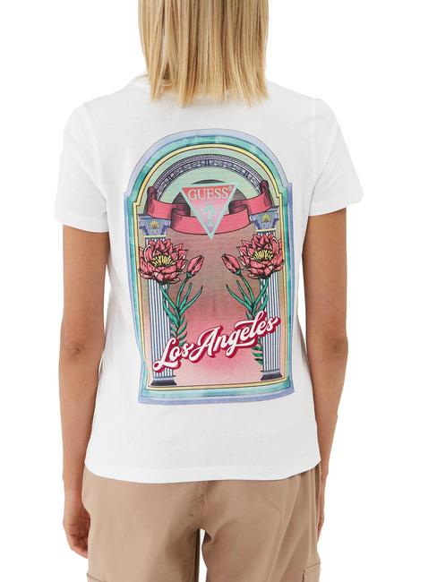 LOS ANGELES T-shirt avec imprim&eacute; au dos fleurs blanches - T-shirt