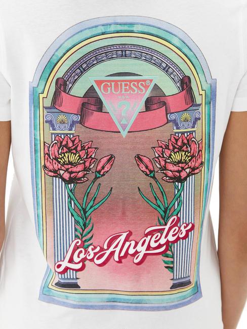 LOS ANGELES T-shirt avec imprim&eacute; au dos fleurs blanches - T-shirt