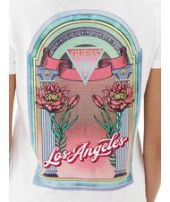 GUESS LOS ANGELES T-shirt avec imprim&eacute; au dos fleurs blanches - T-shirt - 4