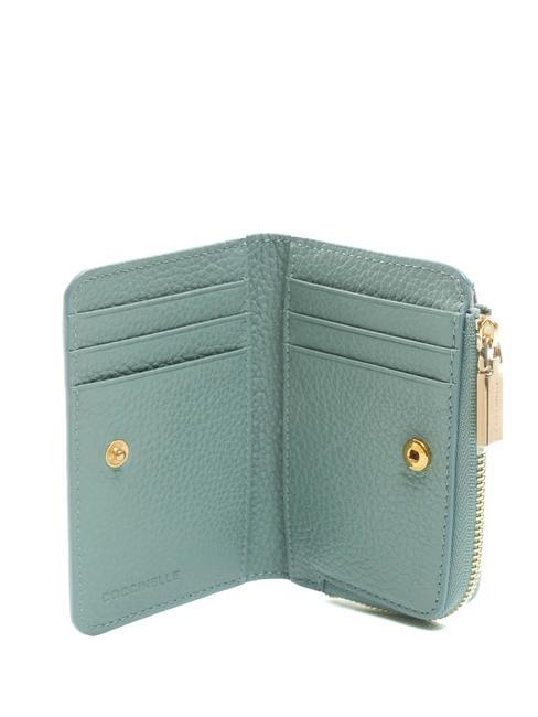 METALLIC SOFT Portefeuille Moyen Femme vert de rivi&egrave;re - Portefeuilles Femme