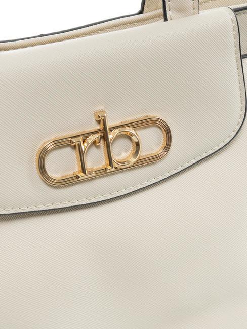 LUCE Sac cabas avec bandoulière et logo en métal blanc - Sacs pour Femme