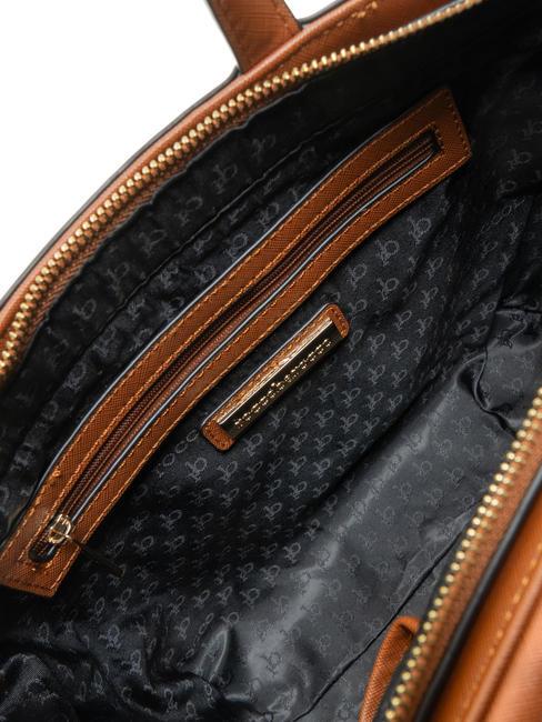 LUCE Sac cabas avec bandoulière et logo en métal bronzer - Sacs pour Femme