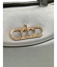 ROCCOBAROCCO LUCE Sac cabas avec bandoulière et logo en métal gris métallisé - Sacs pour Femme - 3