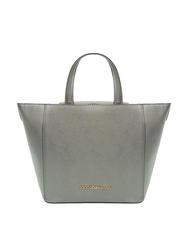 ROCCOBAROCCO LUCE Sac cabas avec bandoulière et logo en métal gris métallisé - Sacs pour Femme - 4