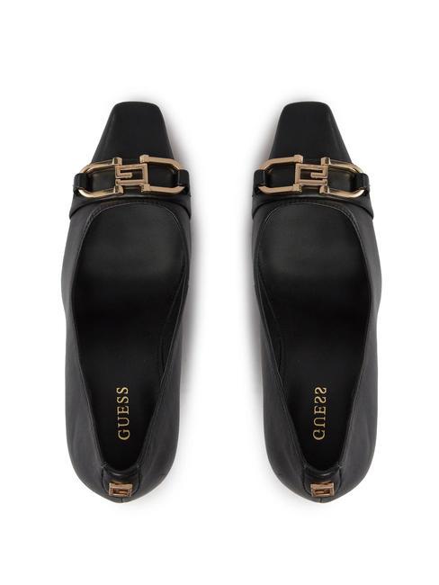 ELOUISA Escarpins en cuir avec application noir1 - Chaussures Femme
