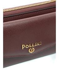 POLLINI GRAINED Portefeuille pochette &eacute;paule BORDEAUX / B - Portefeuilles Femme - 4