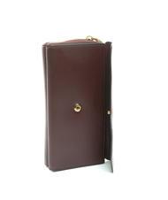 POLLINI GRAINED Portefeuille pochette &eacute;paule BORDEAUX / B - Portefeuilles Femme - 6