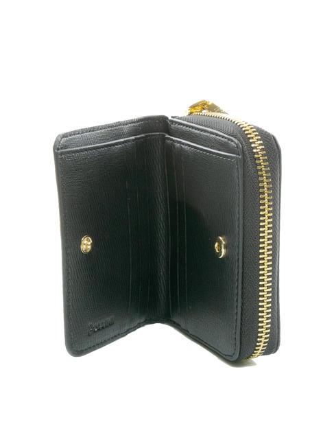 GRAINED Petit portefeuille zipp&eacute; autour Noir - Portefeuilles Femme