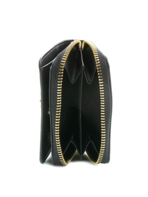 GRAINED Petit portefeuille zipp&eacute; autour Noir - Portefeuilles Femme