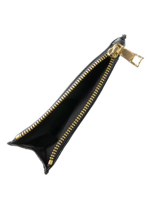 GRAINED Porte-cartes plat avec zip Noir - Portefeuilles Femme