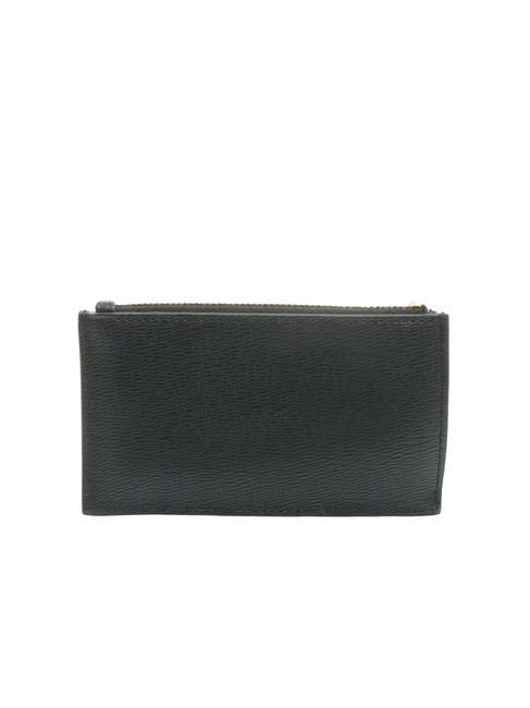 GRAINED Porte-cartes plat avec zip Noir - Portefeuilles Femme