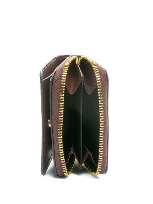 GRAINED Petit portefeuille zipp&eacute; autour BORDEAUX / B - Portefeuilles Femme