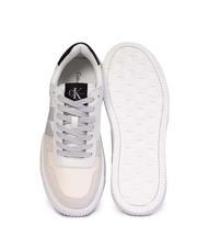 CALVIN KLEIN CK JEANS CHUNKY Baskets en cuir blanc brillant/blanc cr&egrave;me/hu&icirc;tre m - Chaussures Homme - 4