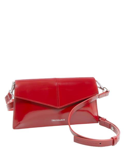 SALIS Pochette en cuir brillant cerise - Portefeuilles Femme