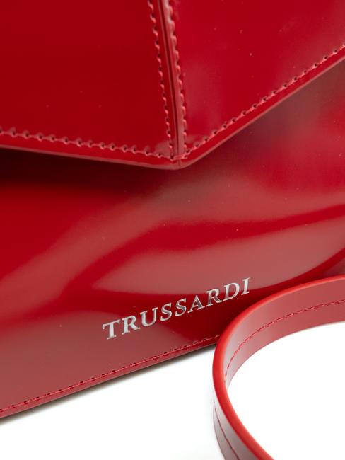 SALIS Pochette en cuir brillant cerise - Portefeuilles Femme
