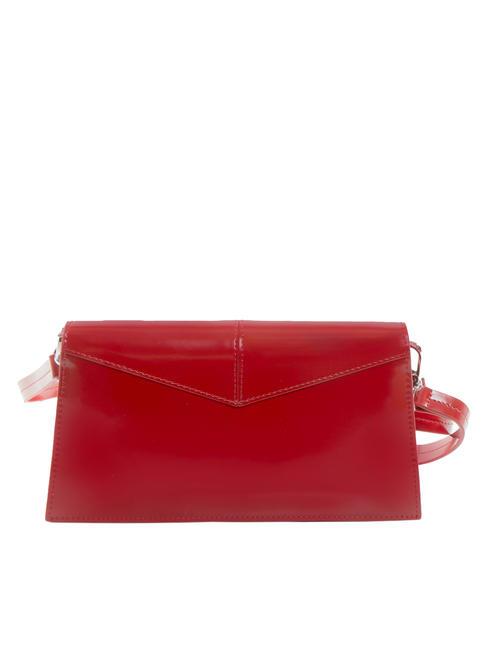 SALIS Pochette en cuir brillant cerise - Portefeuilles Femme