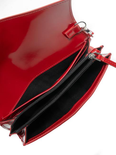 SALIS Pochette en cuir brillant cerise - Portefeuilles Femme