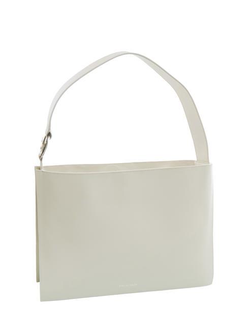 OBELIA Sac bandoulière en cuir recyclé blanc cassé - Sacs pour Femme