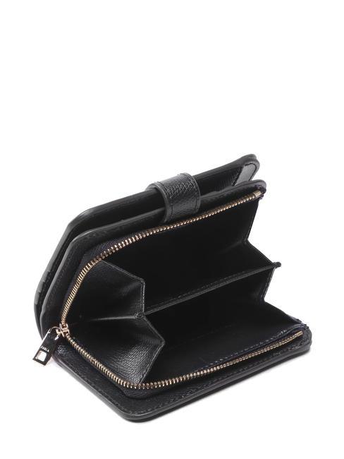 CAMELIA COMPACT Petit portefeuille en cuir Noir - Portefeuilles Femme