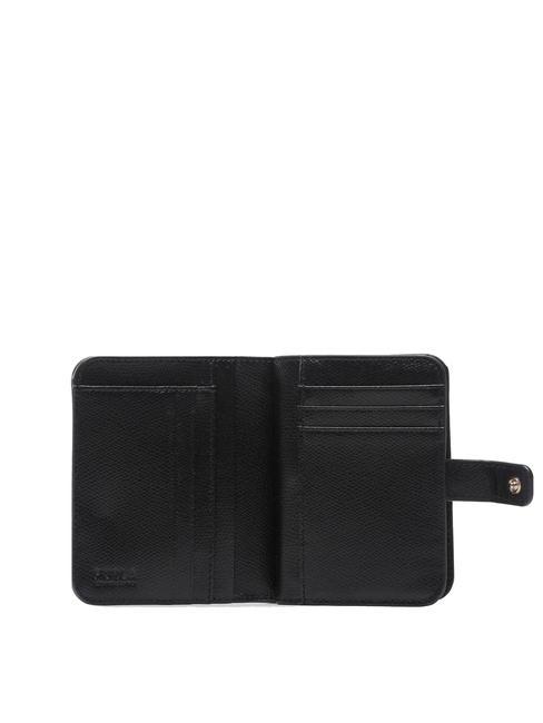 CAMELIA COMPACT Petit portefeuille en cuir Noir - Portefeuilles Femme