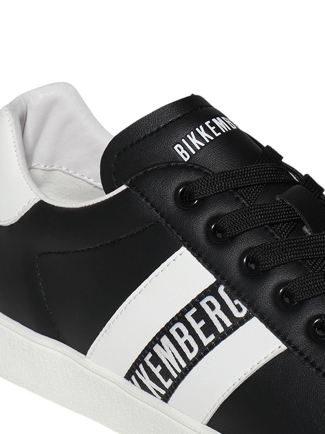 Bikkembergs Recoba M Baskets En Cuir Noir Blanc Achetez A Prix Outlet