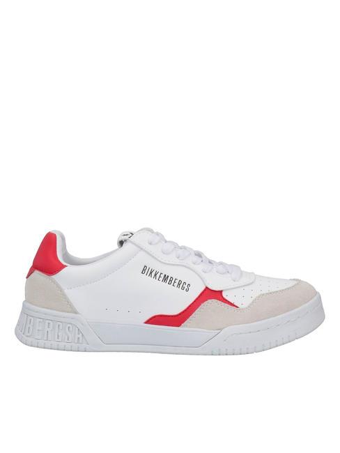 BASKET Baskets en cuir glace/rouge - Chaussures Homme