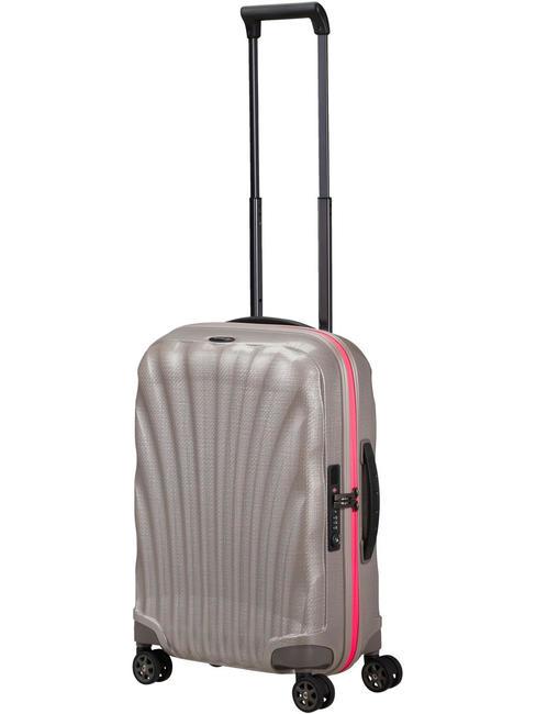 C-LITE Chariot &agrave; bagages &agrave; main extensible perle/fuchsia - Valises cabine