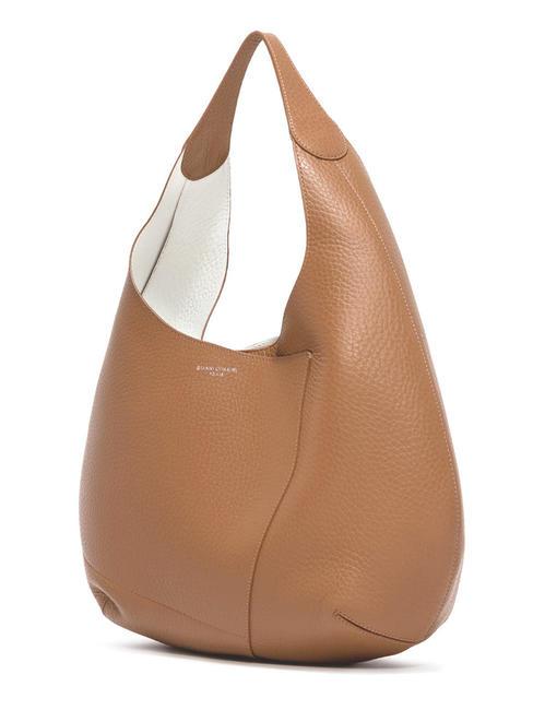EUFORIA Sac en cuir avec pochette caramel-blanc - Sacs pour Femme